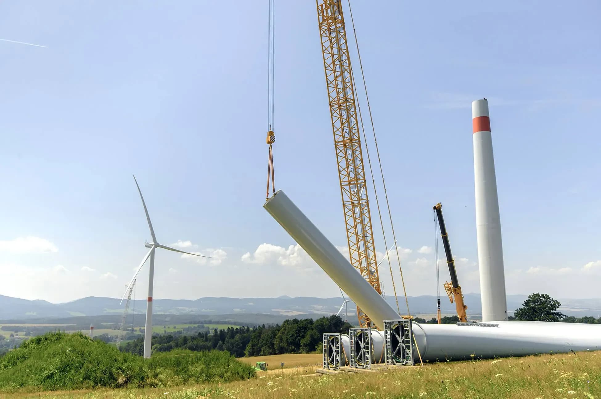 Windpark im Bau